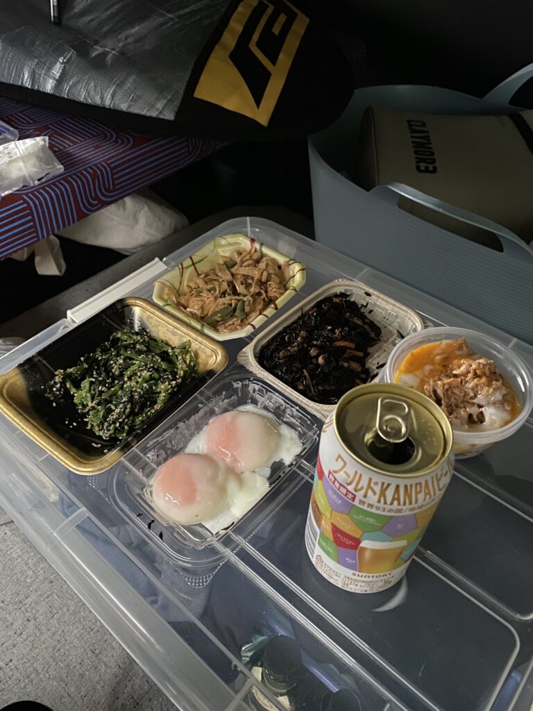 車中泊で使う調理器具と朝食の準備